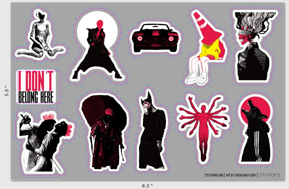 I Don't Belong Here Sticker Sheet