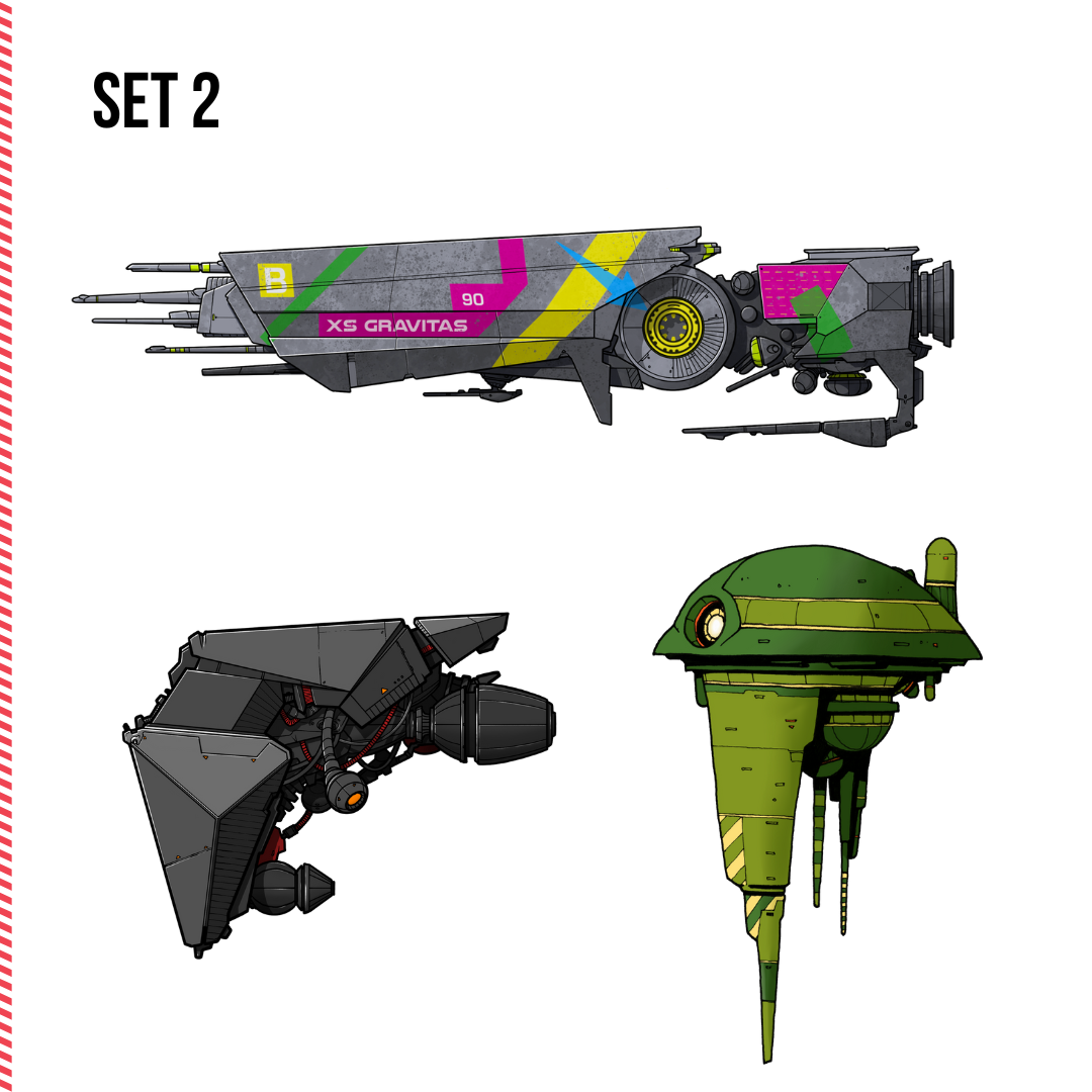 Spaceship Print Set
