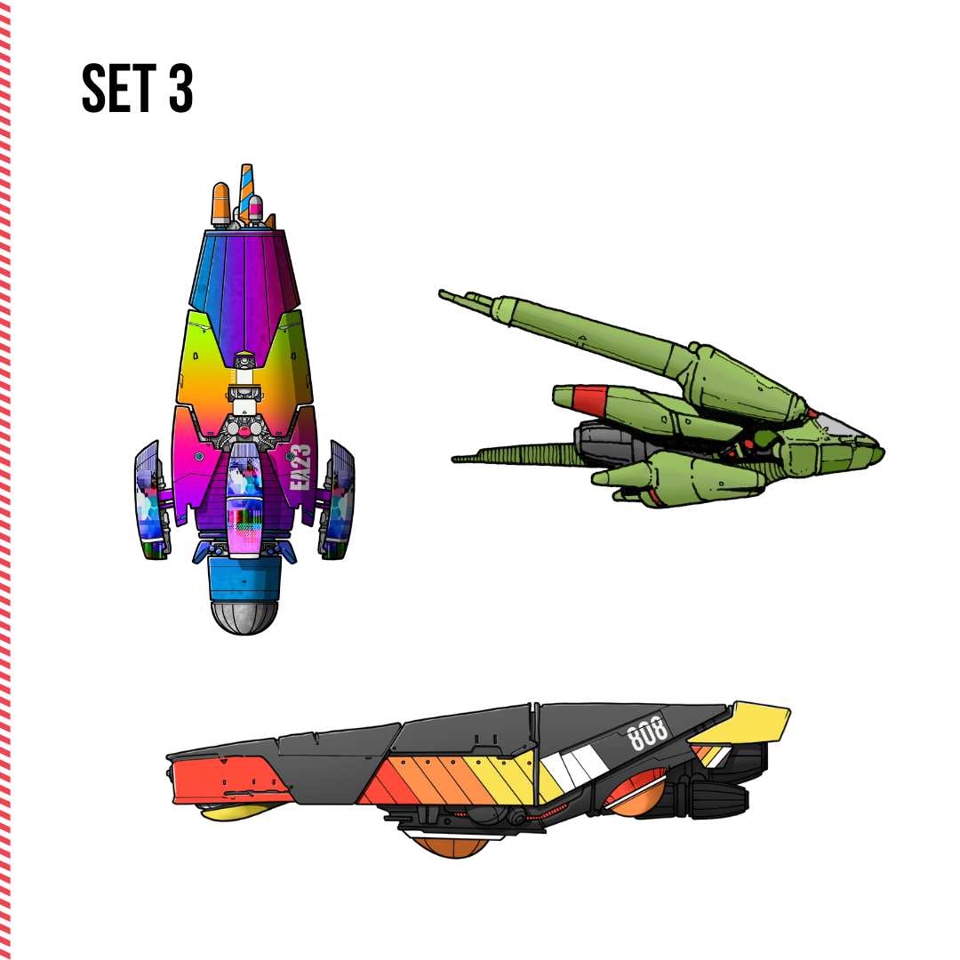 Spaceship Print Set