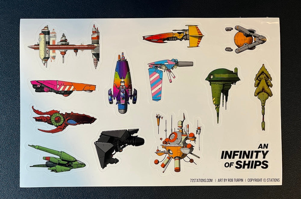 Infinity of Ships - Ship Sticker Sheet